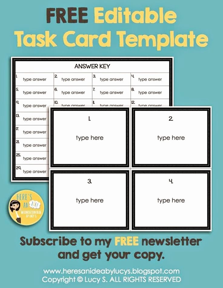 Editable Board Game Templates Fresh Editable Task Card Template Free for Newsletter