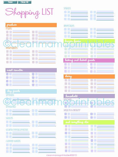 Editable Grocery List Template Best Of 29 Of Editable Grocery List Printable Template