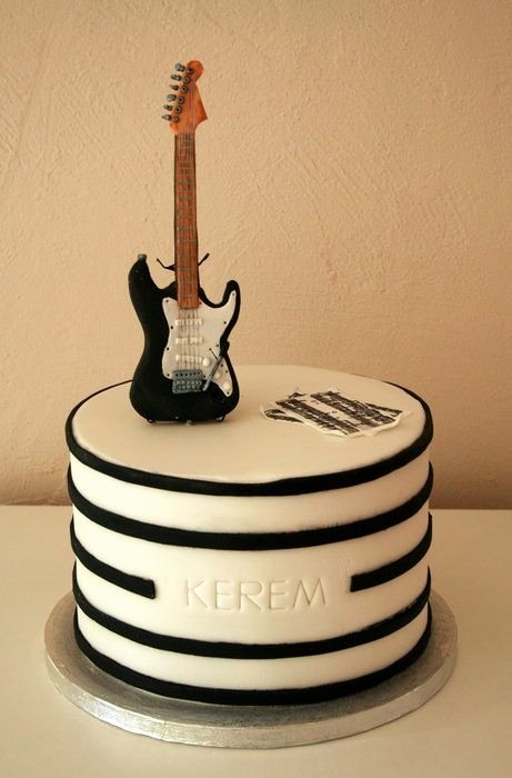 Electric Guitar Birthday Cake Unique Best 25 Guitar Cake Ideas On Pinterest