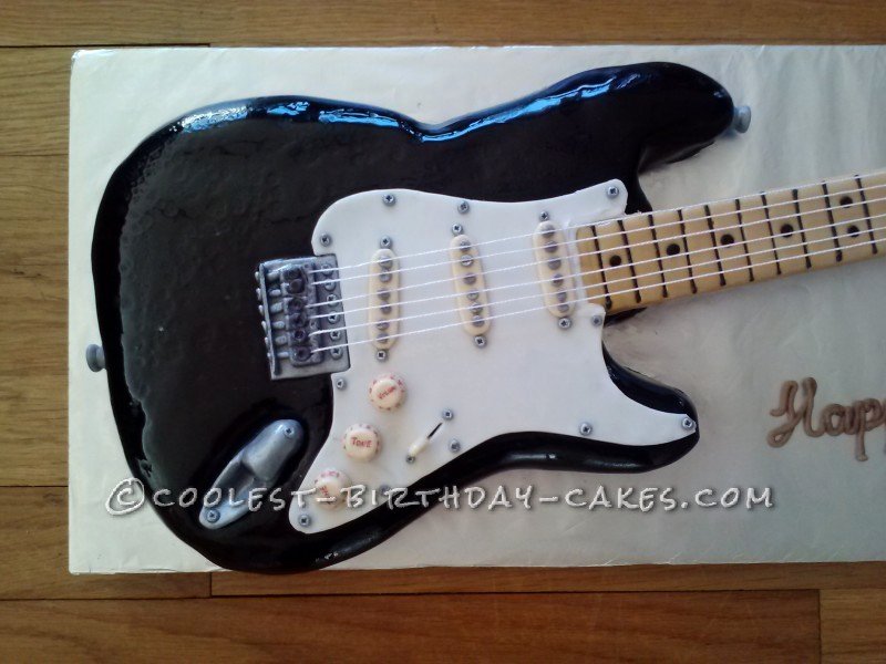 Electric Guitar Birthday Cake Unique Coolest Fender Electric Guitar Cake