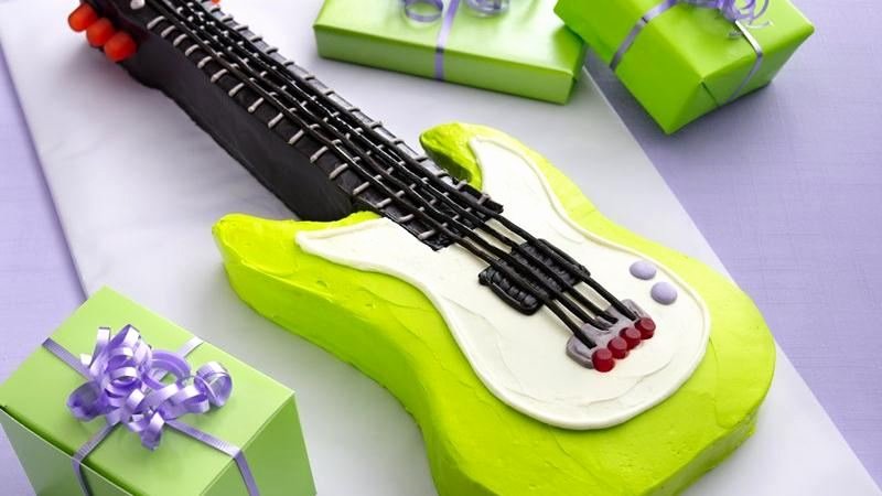 Electric Guitar Cake Pan Lovely Electric Guitar Cake Recipe From Betty Crocker
