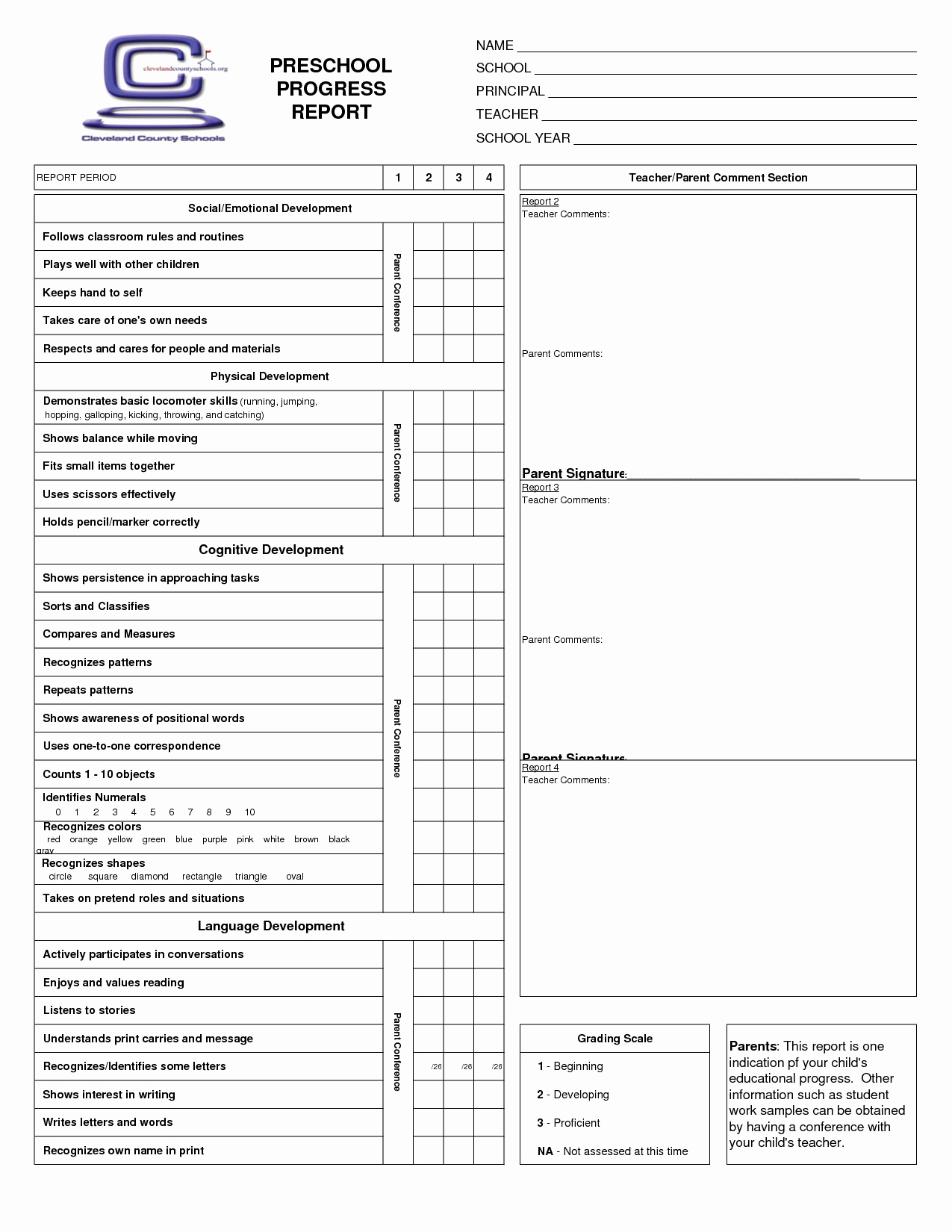 30 Elementary Progress Report Templates Example Document Template