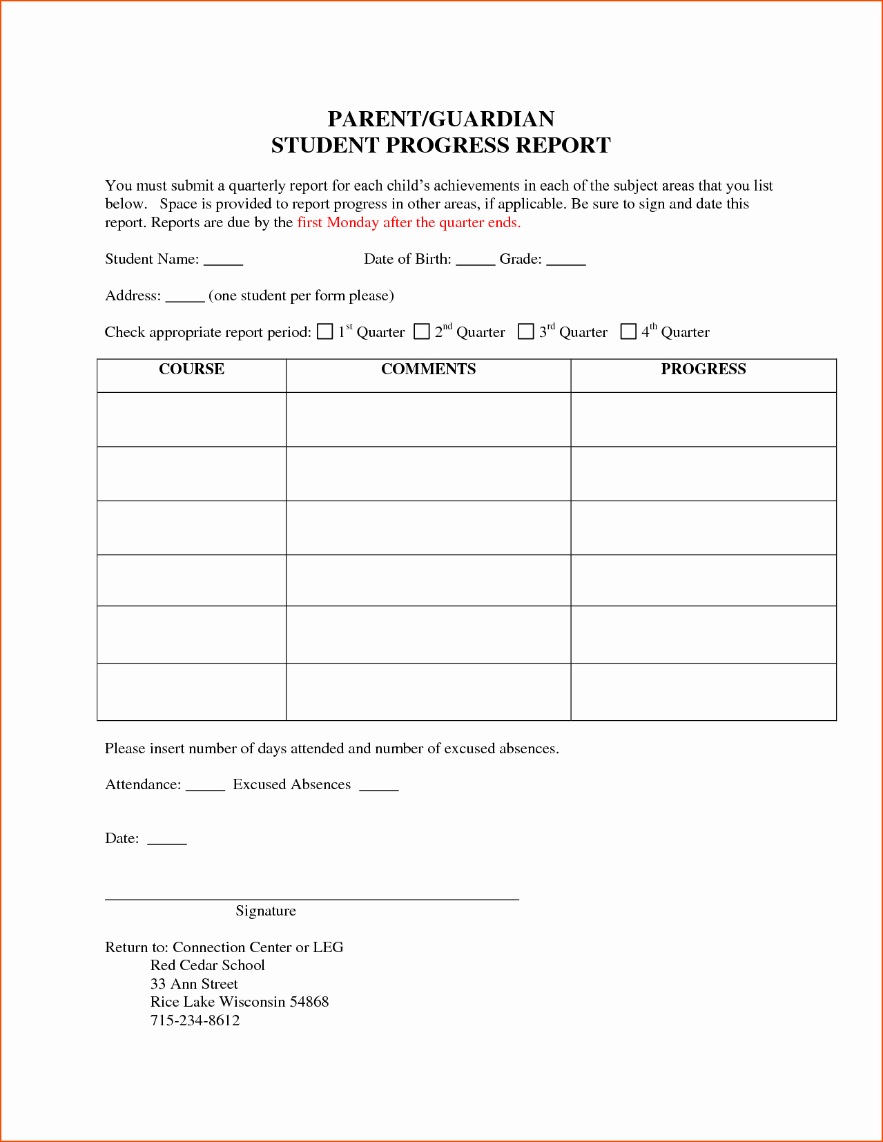 Elementary Progress Reports Template Fresh 5 Student Progress Report Template Bookletemplate