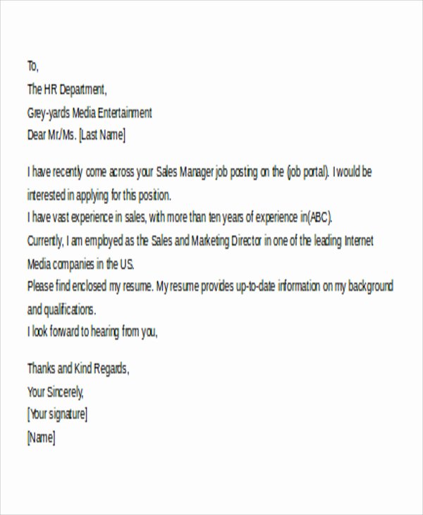 Email Cover Letter for Resume Best Of 11 Email Cover Letter Templates Sample Example
