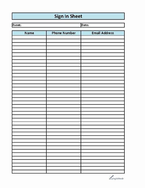 Email Sign In Sheet Elegant 25 Best Ideas About Sign In Sheet On Pinterest