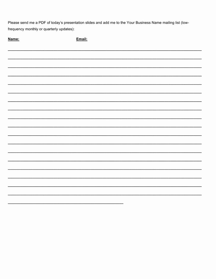 Email Sign In Sheet Lovely 39 Sign Up Sheets Free Download