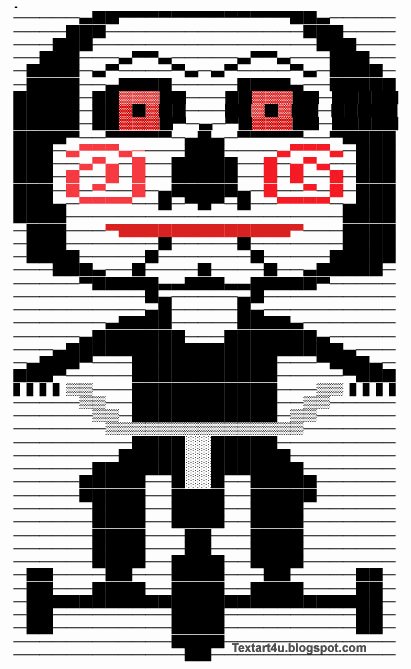 Emoji Art Copy Paste Elegant Billy the Puppet Jigsaw Copy Paste Text Art