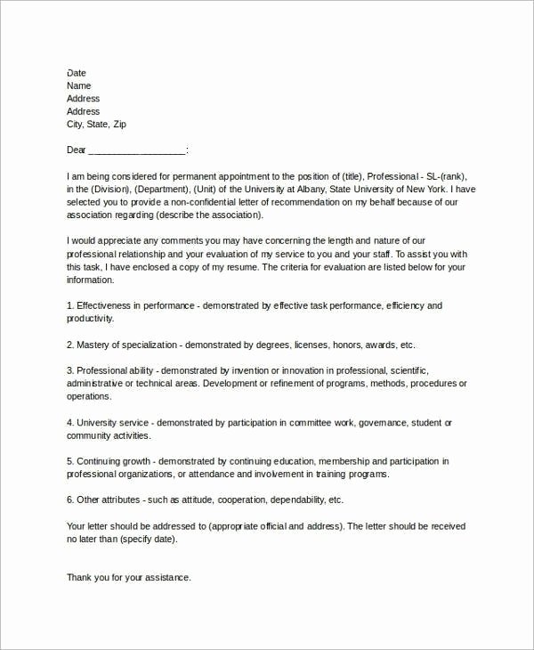 Employee Recommendation Letter Example New Sample Re Mendation Letters Employee