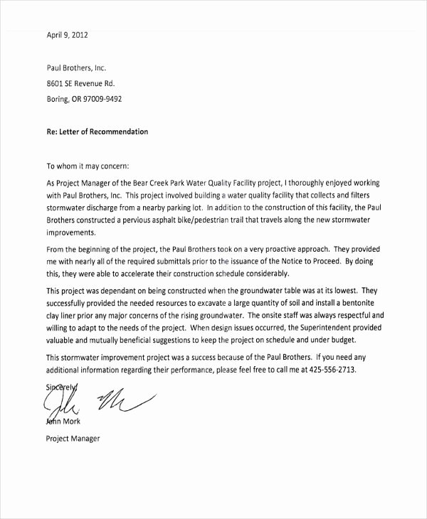Employee Reference Letter Examples Awesome Employee Re Mendation Letter