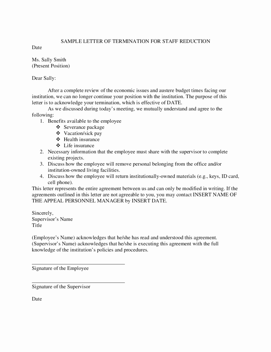 Employee Termination Letter Sample Awesome 2019 Termination Letter Templates Fillable Printable