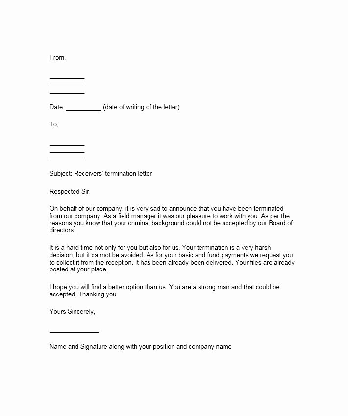 Employee Termination Letter Sample Elegant 35 Perfect Termination Letter Samples [lease Employee
