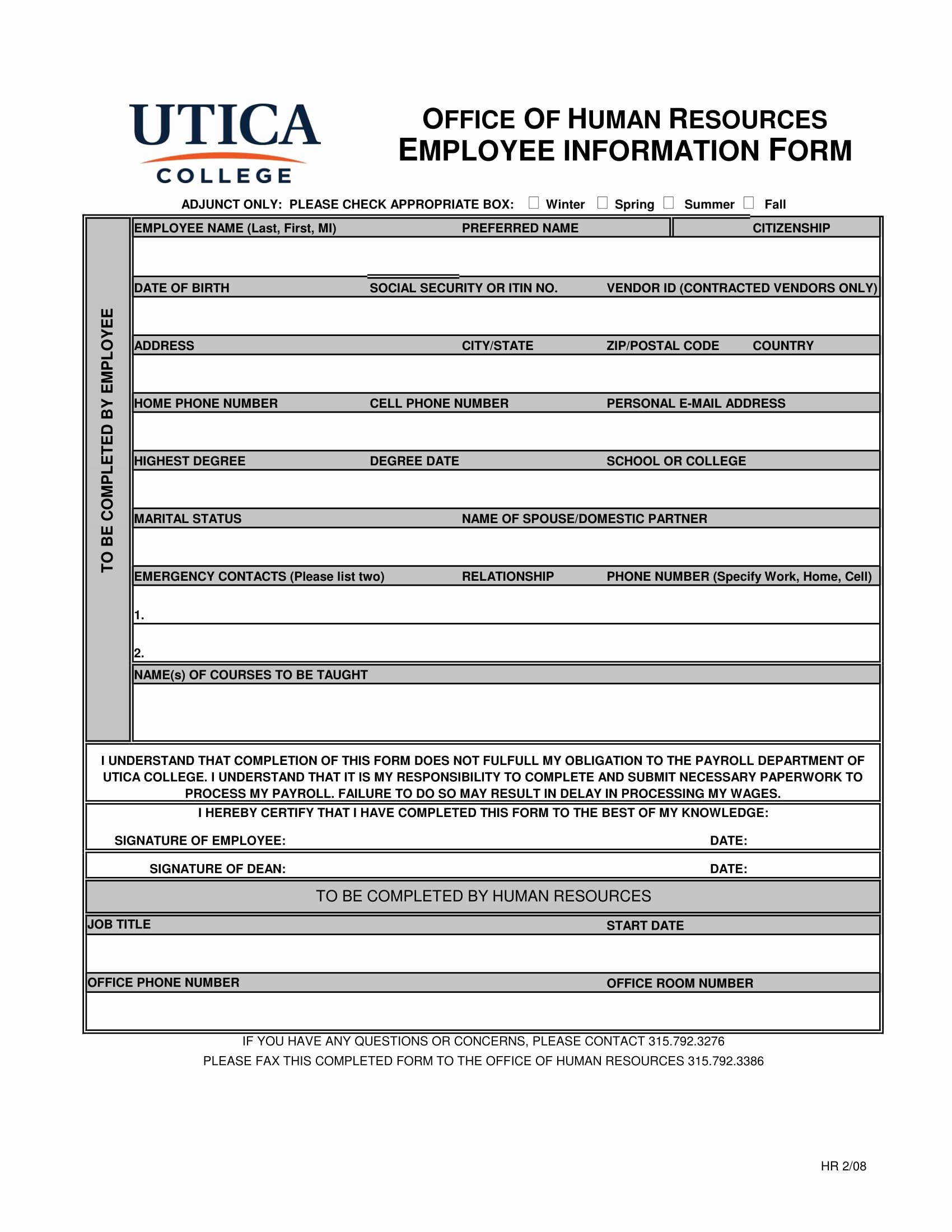 Employees Personal Information form Luxury 10 Information forms for Personal Use for Business and