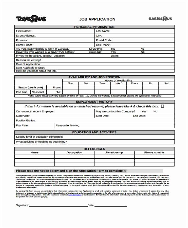 Employment History form Template Inspirational Employment form Templates