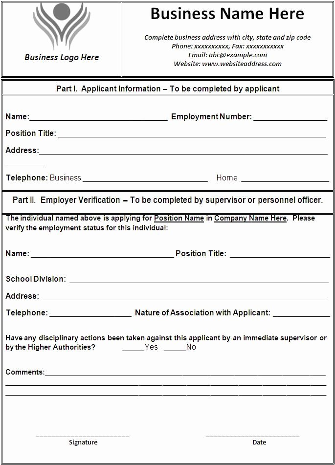 Employment Verification form Samples Unique Free Printable Employment Verification Letter