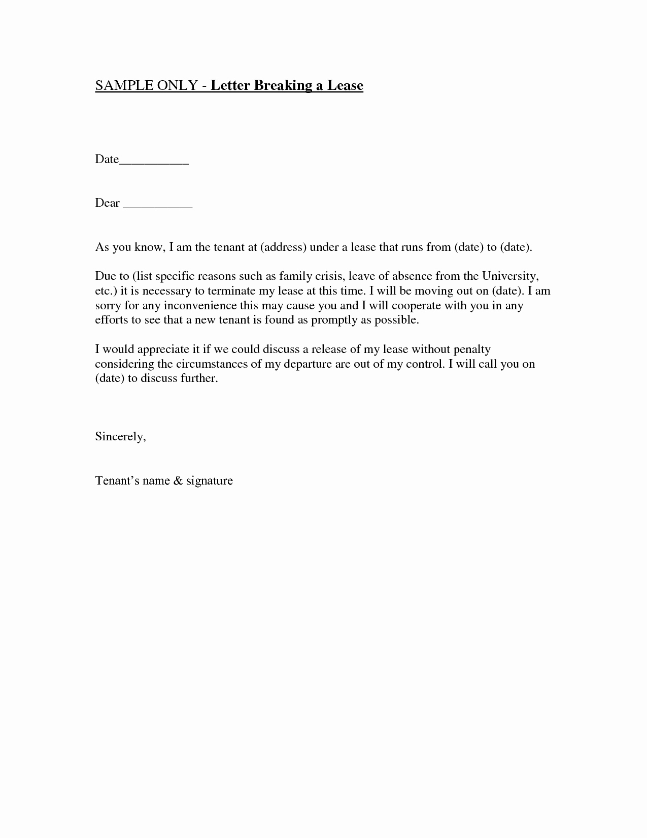 End Of Lease Letters New How to Wright A Letter Of Ending Lease
