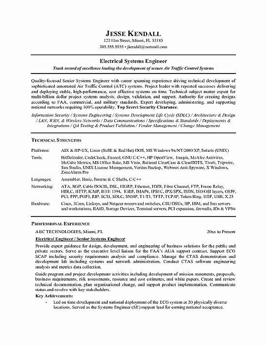 Engineering Student Resume Examples New Electrical Engineering Student Resume