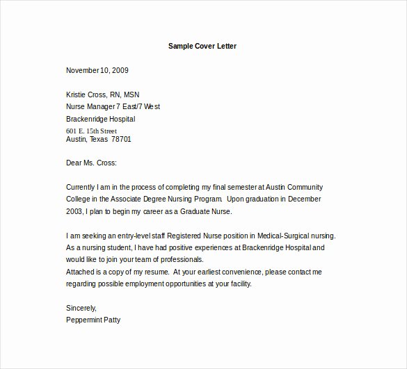 Entry Level Cover Letters Examples Beautiful Entry Level Cover Letter Template 11 Free Sample