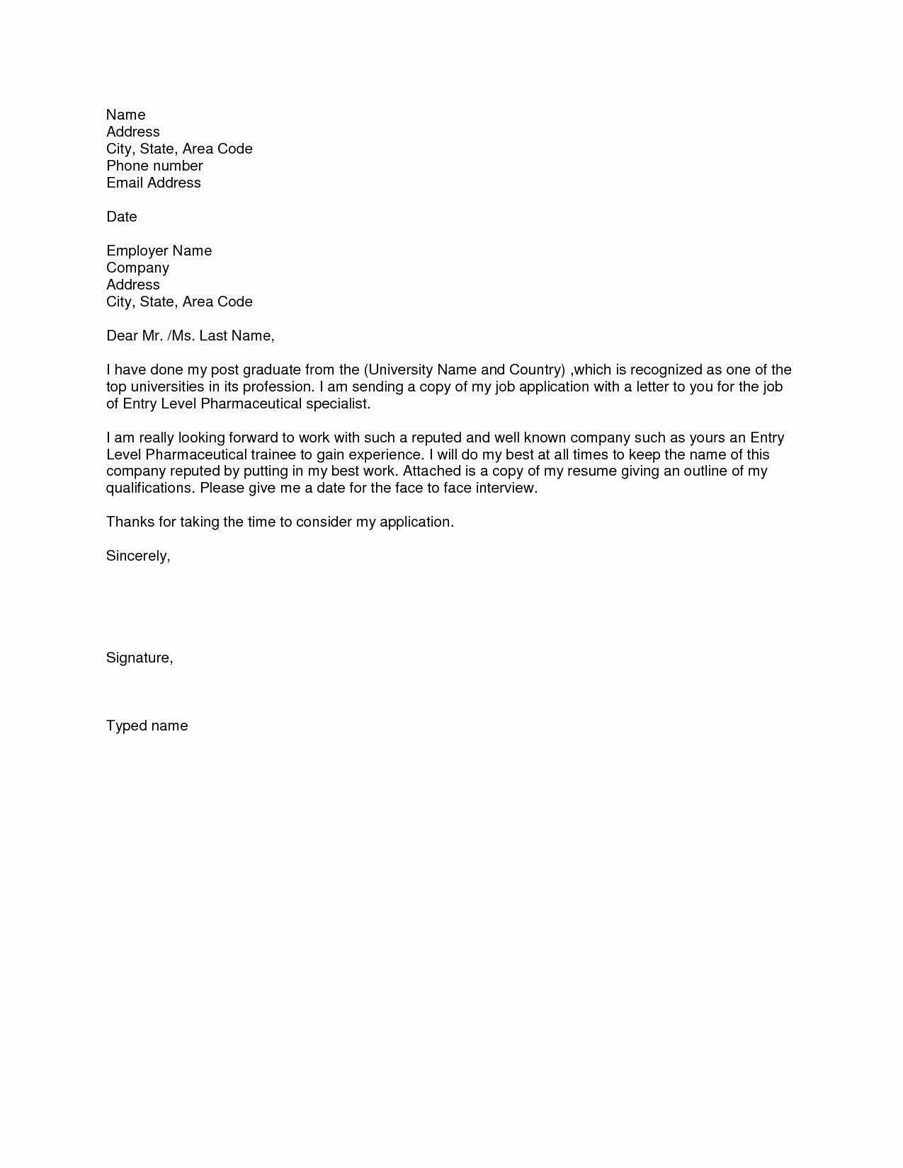 Entry Level Cover Letters Examples Beautiful Sample Cover Letters for Entry Level Positions Insure