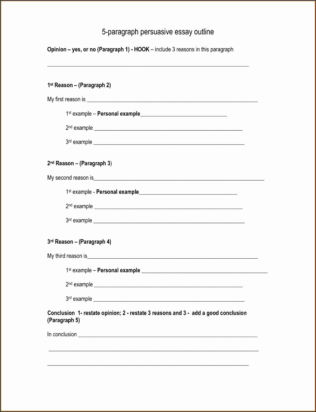 Essay Outline Template Printable Beautiful 7 Essay Outline Printable Sampletemplatess