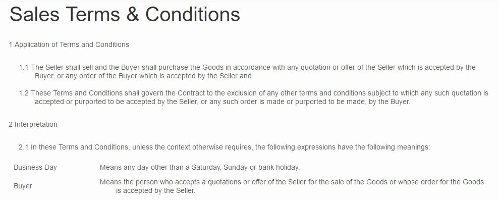 Estimate Terms and Conditions Sample Luxury Payment Terms In Terms &amp; Conditions Termsfeed