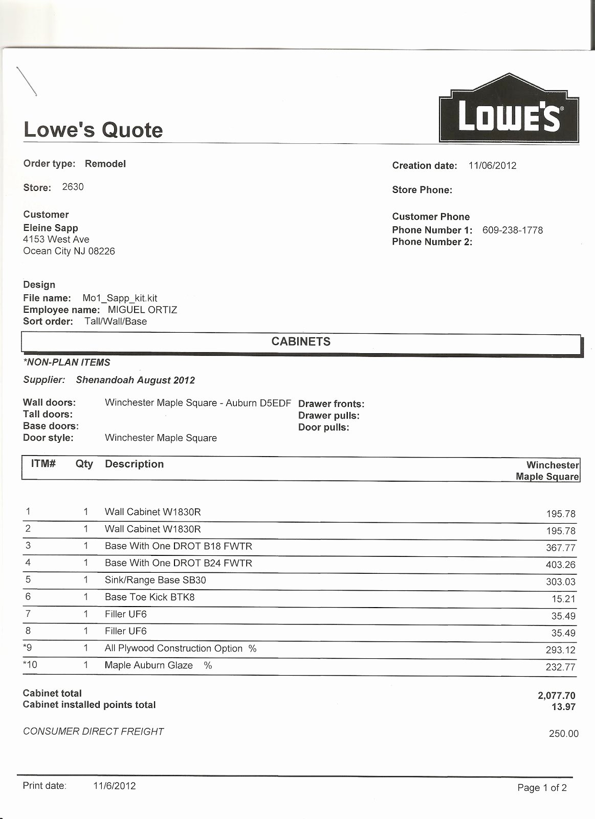 Estimate Terms and Conditions Sample New Kitchen Cabinet Invoice and New Estimate