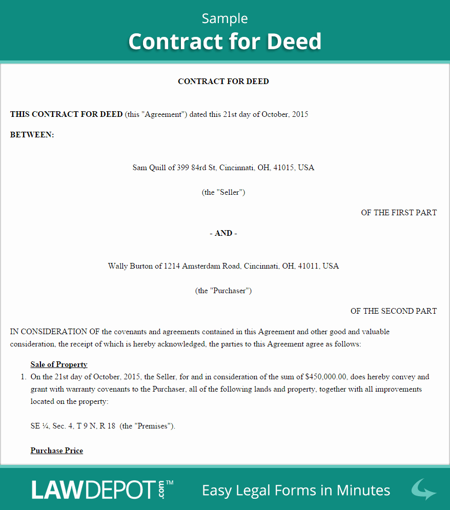 Example Of A Land Contract Awesome Land Contract forms