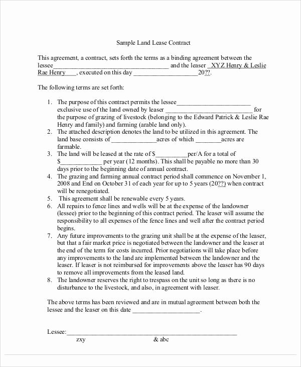 Example Of A Land Contract Best Of 8 Land Contract Templates Examples In Word Pdf