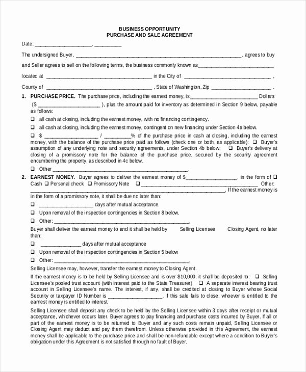 Example Of A Purchase Agreement Elegant 8 Sample Business Agreement forms Free Sample Example