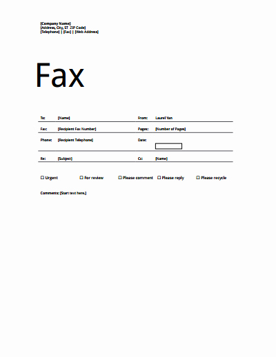 Example Of Fax Cover Sheet Fresh Generic Fax Cover Sheet Template Download Create Edit