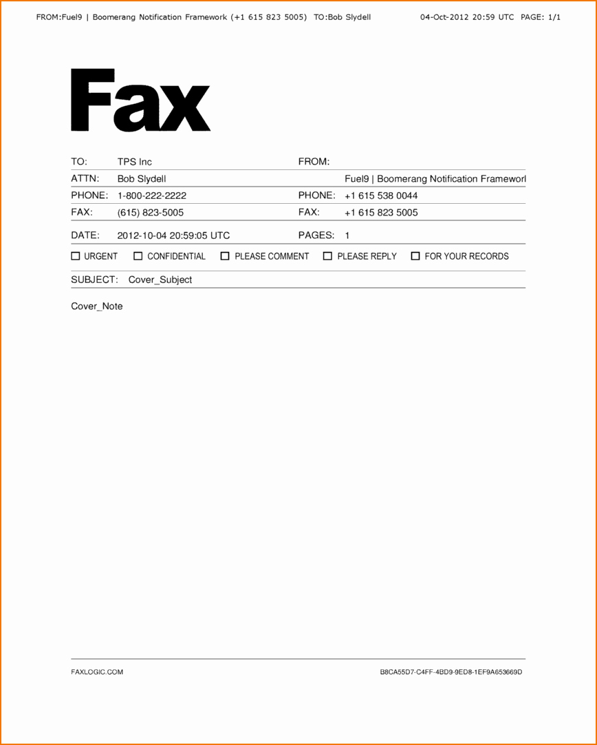 Example Of Fax Cover Sheet New 5 Fax Cover Sample