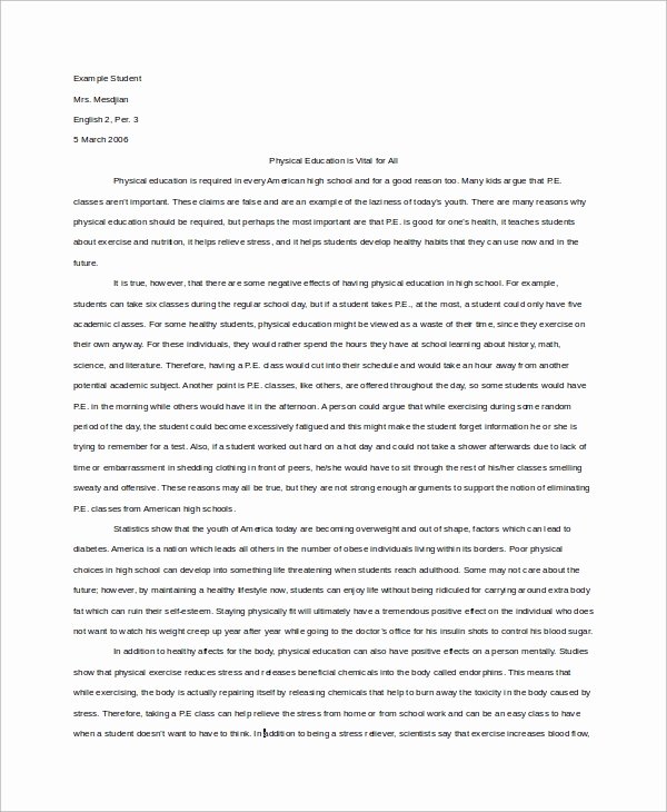Example Of Persuasive Essay Awesome Persuasive Essay Example 8 Samples In Word Pdf