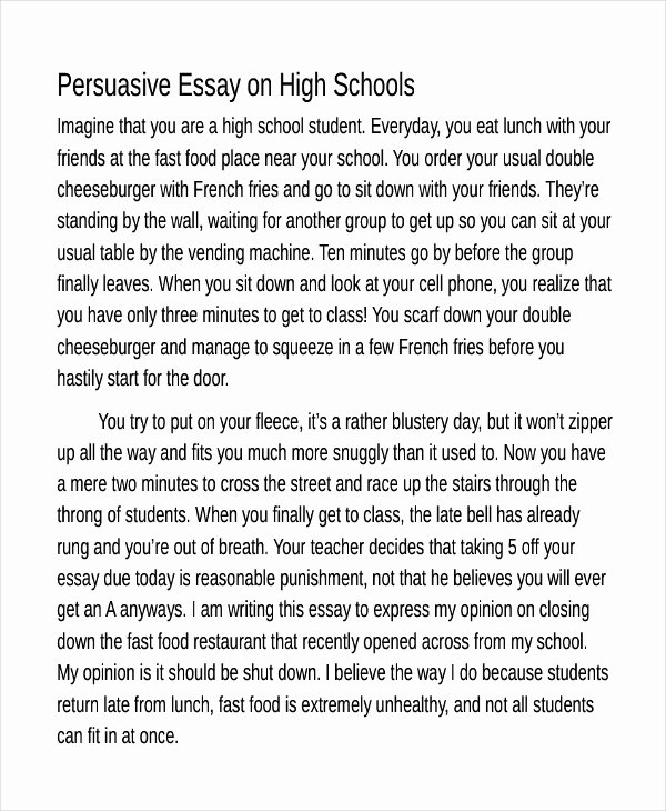 Example Of Persuasive Essay Lovely Free 5 Persuasive Essay Examples &amp; Samples In Pdf