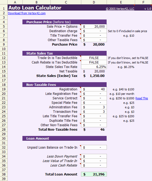 Excel Auto Loan Calculator Awesome 11 Loan Calculator Spreadsheet