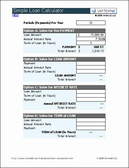 Excel Auto Loan Calculator Best Of Loan Calculator Free Simple Loan Calculator for Excel