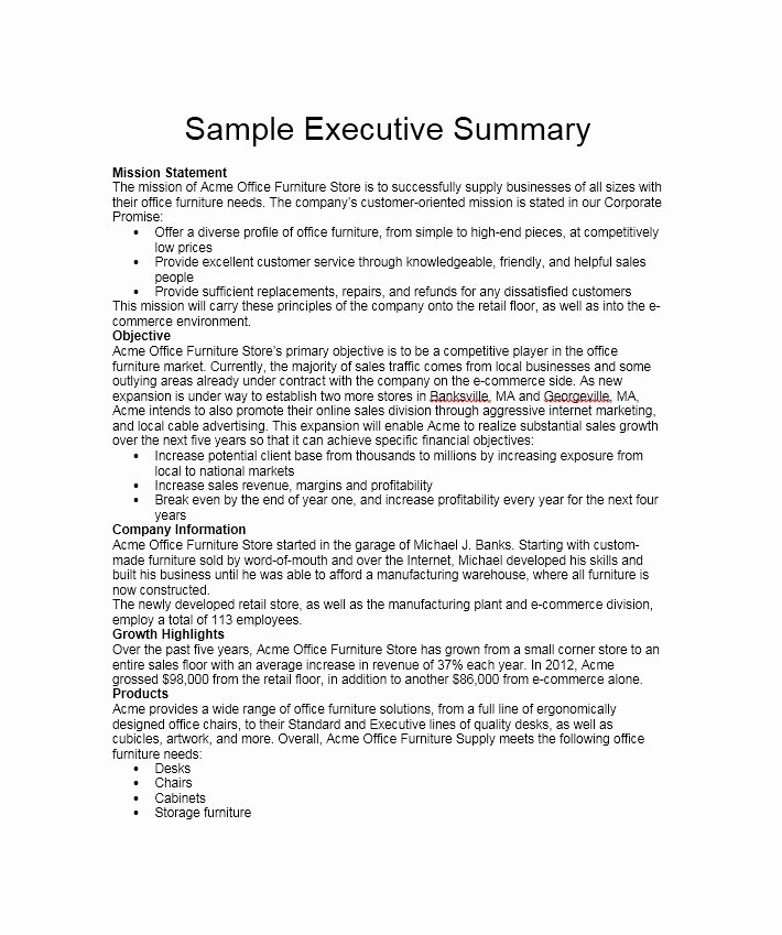 Executive Summary Outline Template Best Of 30 Perfect Executive Summary Examples &amp; Templates
