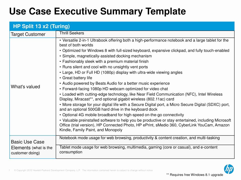 Executive Summary Ppt Template Best Of Ppt Use Case Executive Summary Template Powerpoint
