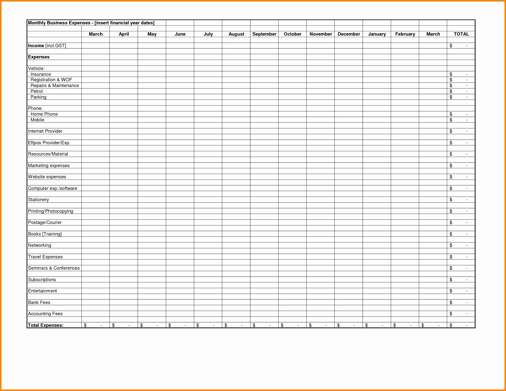 Expense and Income Spreadsheet Lovely Small Business In E and Expenses Spreadsheet