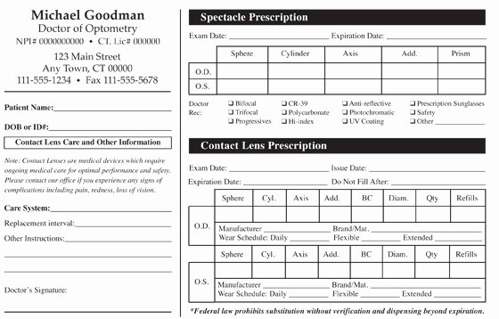 Eye Doctor Prescription Template Unique Keskes Printing Optometrists