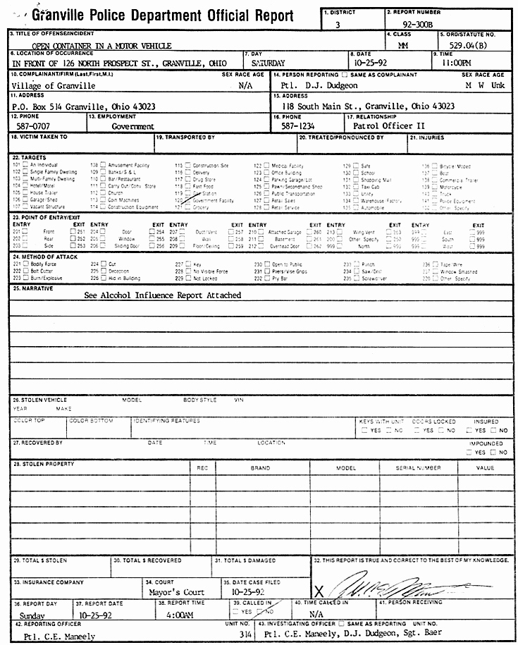 Fake Accident Report Template Luxury Fake Police Report Car Accident