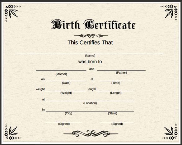 Fake Birth Certificate Template Fresh Fake Birth Certificate Birth Certificate Online