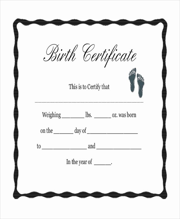 Fake Birth Certificate Template Fresh Sample Blank Certificate 8 Documents In Pdf Word