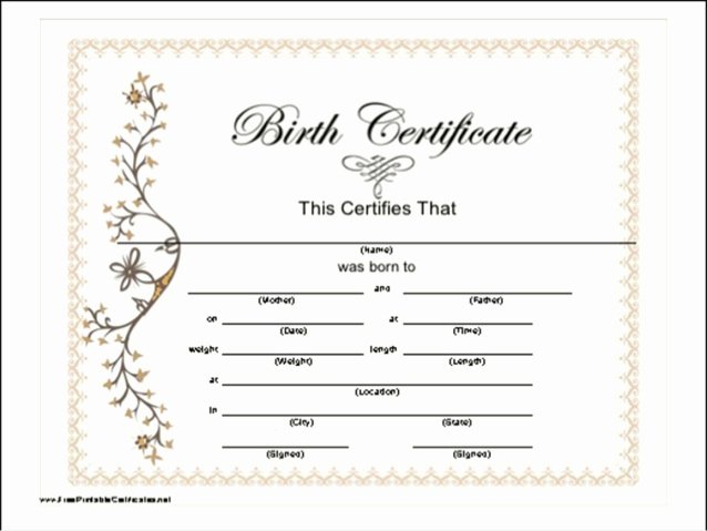 Fake Birth Certificate Template Inspirational Fake Birth Certificate Maker