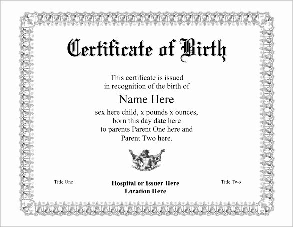 Fake Birth Certificate Template Lovely Print Birth Certificate Templates