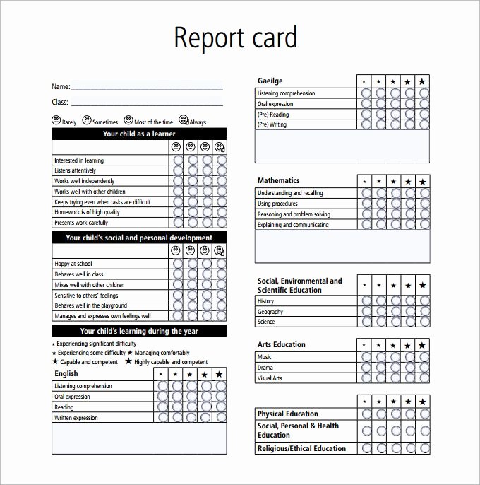 Fake College Report Card Lovely Image Result for Sample Free Nursery and Primary School