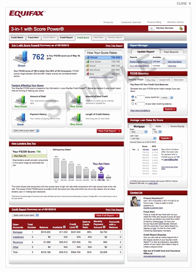 30 Fake Credit Report Example Document Template