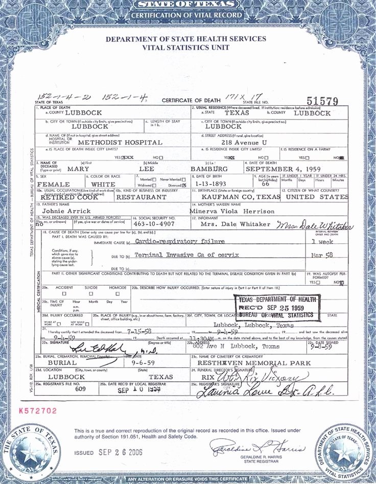 Fake Death Certificate for Work New Death Certificate Certificate Templates and Death On