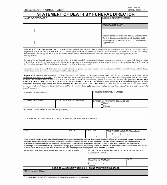 Fake Death Certificate Template Elegant Sample Death Certificate Template – 11 Free Word Pdf