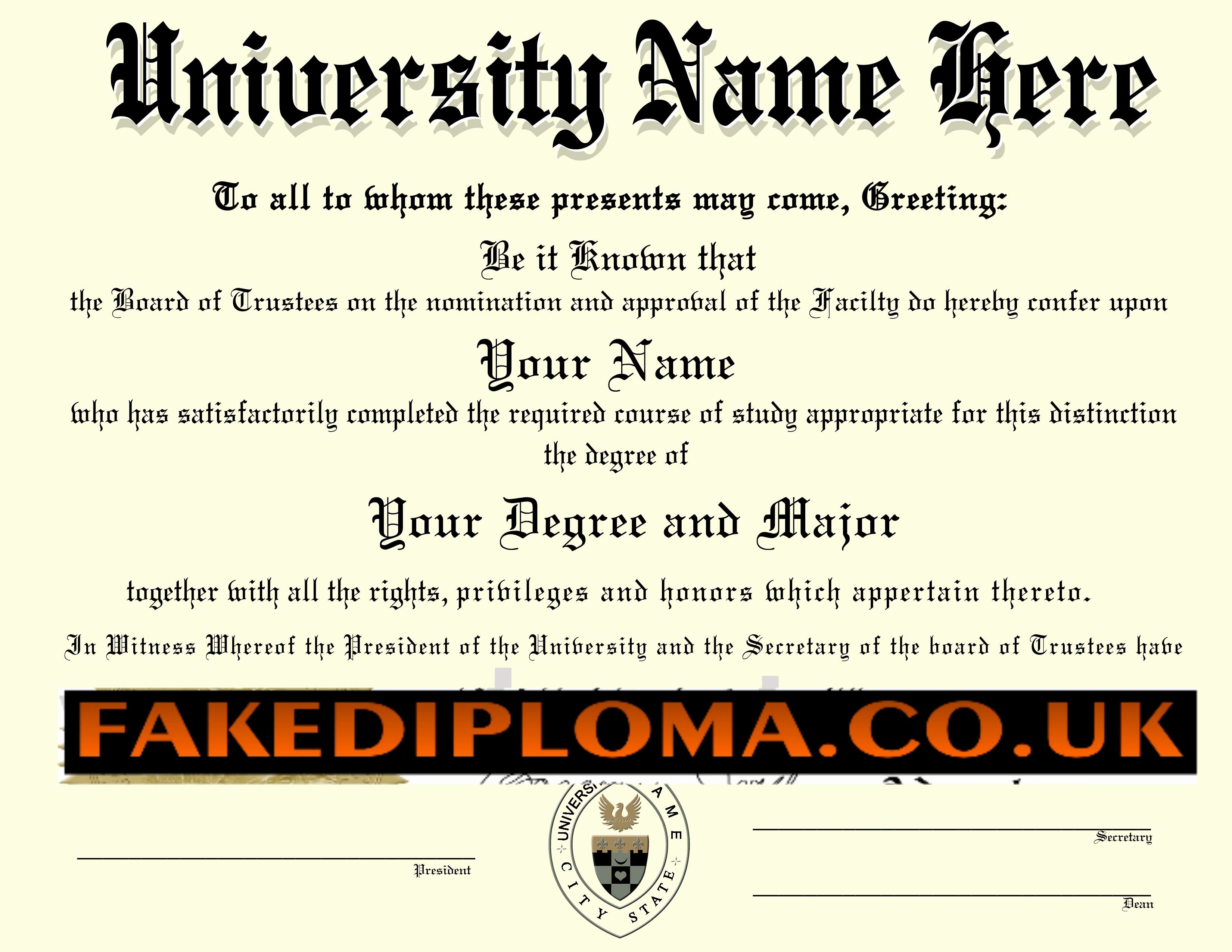 Fake Degree Certificate Template Beautiful Fake Diplomas &amp; Fake Degrees Any Country