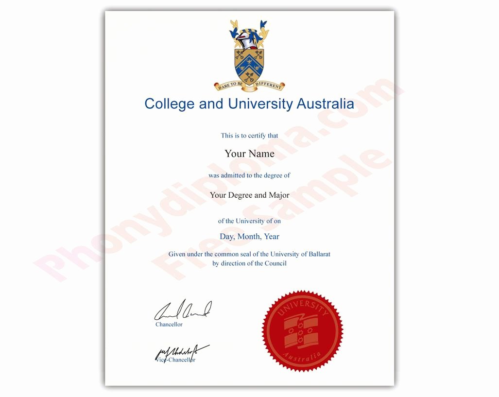 Fake Degree Certificate Template Elegant Buy Fake Diploma and Degree From Australian University