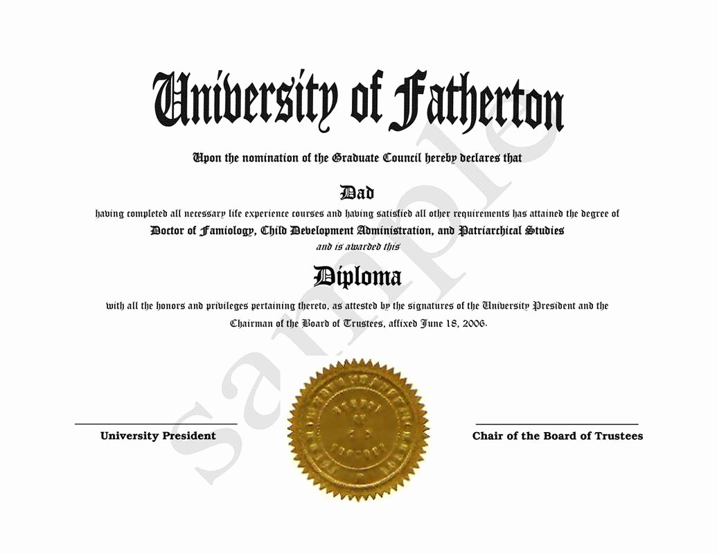 Fake Degree Certificate Template Luxury Homeschooling Diplomas Quick Easy Template for Home